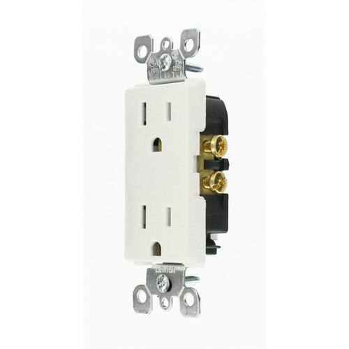 Duplex Outlet Grounding Residential Grade White 15 Amp (10-Pack)