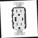 USB Charger Tamper-Resistant Outlet, White 15 Amp Decora Type A and C