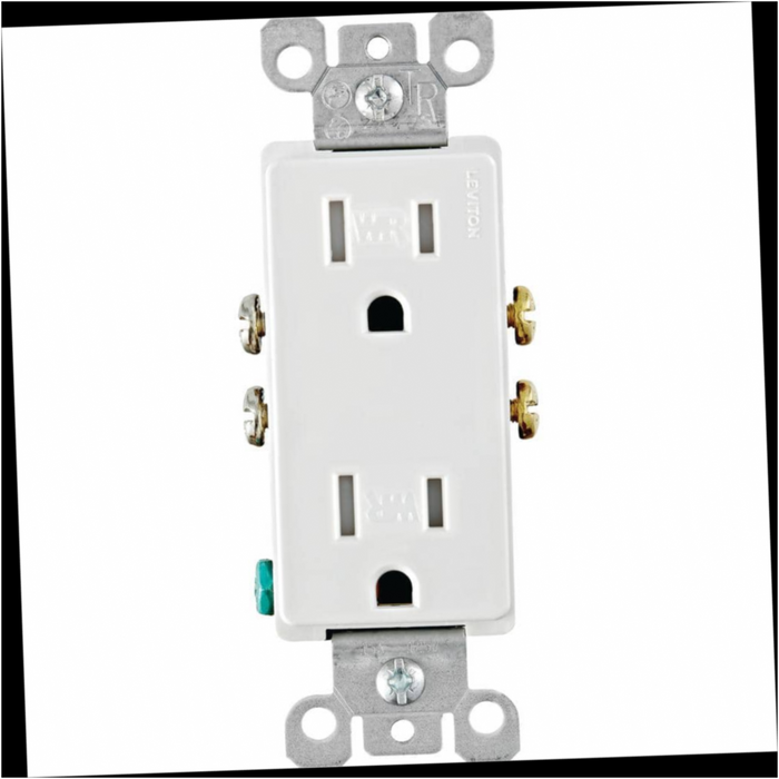 Outlet Duplex Tamper Resistant/Weather Resistant 15 Amp 125-Volt, White Decora