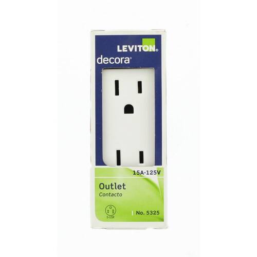 Duplex Outlet Residential Grade Self Grounding White 15 Amp 1pcs.