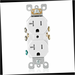 Outlet Duplex Tamper Resistant Self Grounding 20 Amp Residential Grade, White