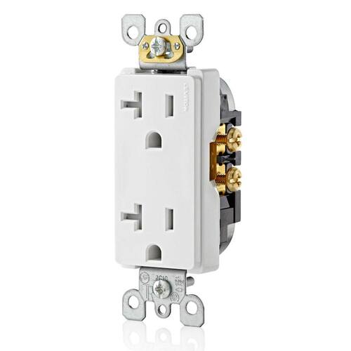 Outlet Duplex Tamper Resistant 20 Amp, White 1pc.