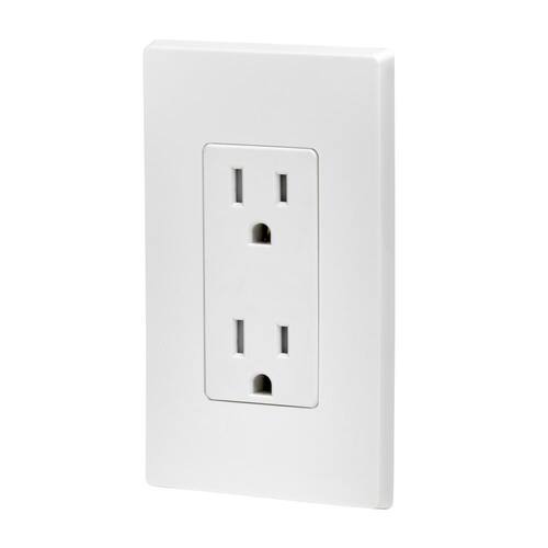 Outlet Tamper Resistant 15 Amp Duplex White Decora