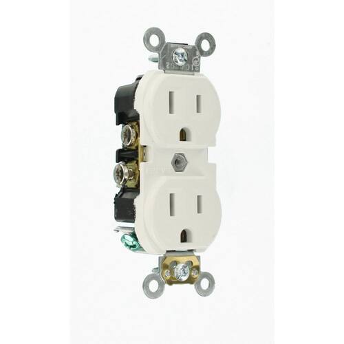 Duplex Outlet Commercial Grade 15 Amp White.