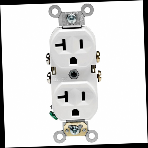 Duplex Outlet Commercial Grade 20 Amp White.