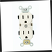 Duplex Outlet Industrial Grade Narrow-Body 15 Amp, White