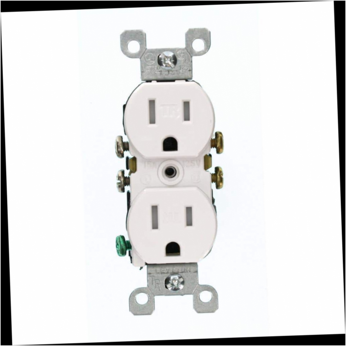 Duplex Outlet Tamper-Resistant White 15 Amp