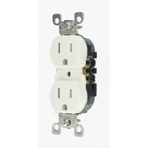 Duplex Outlet Weather and Tamper Resistant White 15 Amp