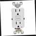 GFCI Outlet 15 Amp 125-Volt Duplex Self-Test Slim White (4-Pack)