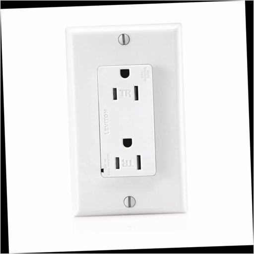 Outlet Duplex 15 Amp Commercial Grade Tamper Resistant Decora with Surge Suppressor, White