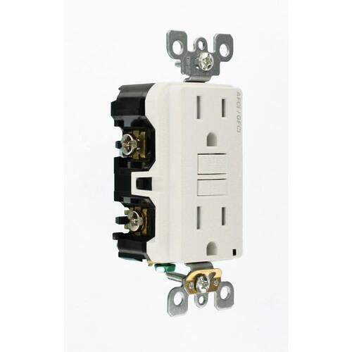 Outlet 15 Amp 125-Volt Duplex Self-Test SmartlockPro Tamper Resistant AFCI/GFCI Dual Function White