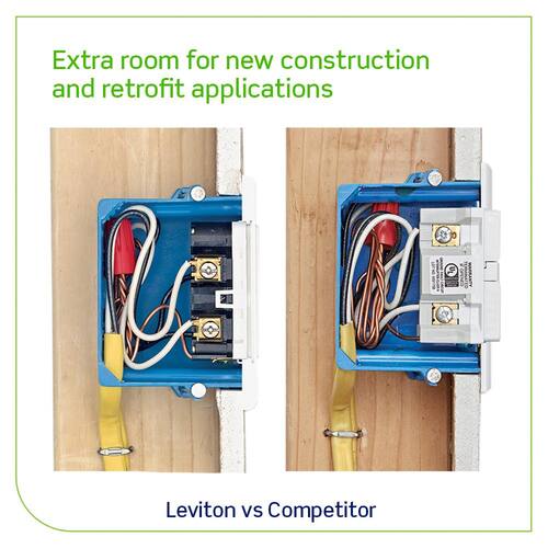 GFCI Outlet Combo Duplex with Guide Light and Tamper Resistant 15 Amp Self-Test SmartlockPro, White