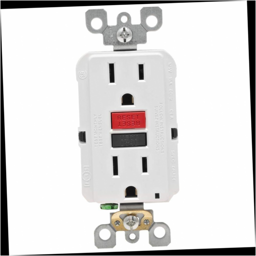 Outlet 15 Amp 125-Volt Self-Test Tamper Resistant GFCI White