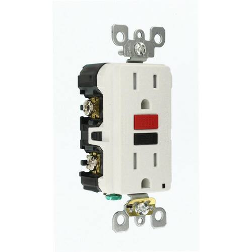 Outlet 15 Amp 125-Volt Self-Test Tamper Resistant GFCI White