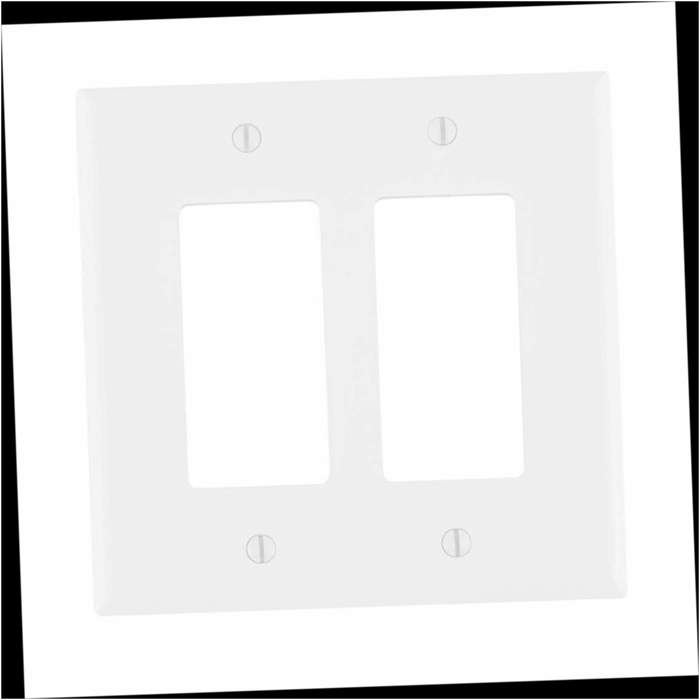 Wall Plate White Decorator/Rocker Midway Nylon 2-Gang (5-Pack)