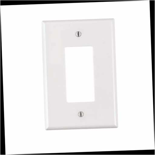 Wall Plate 1-Gang Decorator/Rocker White (1-Pack)