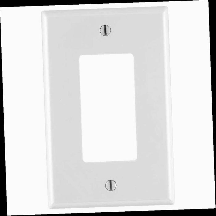Outlet Wall Plate, Decora 1-Gang Midway Nylon Wall Plate - White