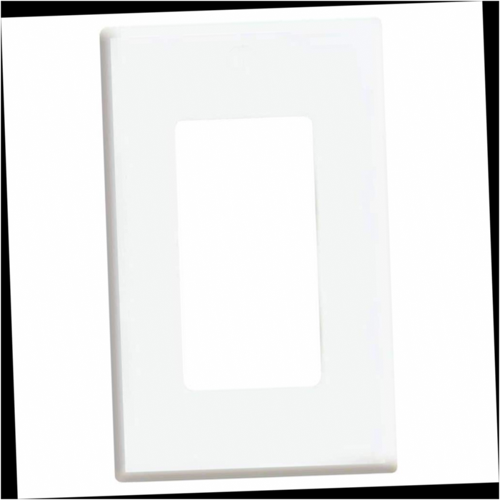 Wall Plate 1-Gang Screwless Snap-On Decora - White