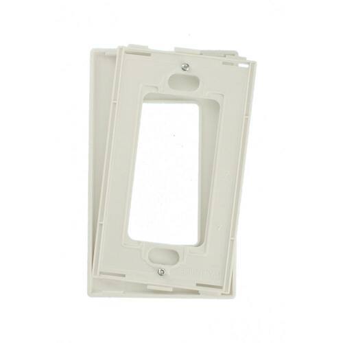 Wall Plate 1-Gang Screwless Snap-On Decora - White