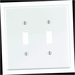 Wall Plate 2-Gang Toggle White (1-Pack)