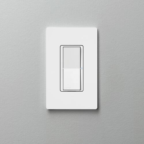 Smart Switch On/Off Control of Lights/Fans, 5-Amp/Neutral Wire Required, White for Caseta Claro (DVRF-5NS-WH-R)