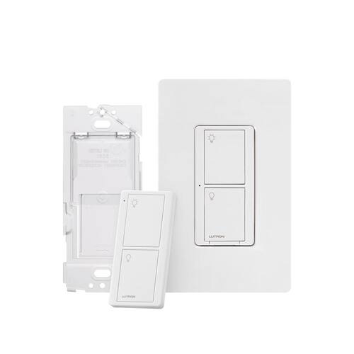 Smart Switch Kit 3 Way for All Bulbs or Fans, White 5A/Neutral Wire Required, with Remote/Bracket (P-PKG1WS-WH) 14
