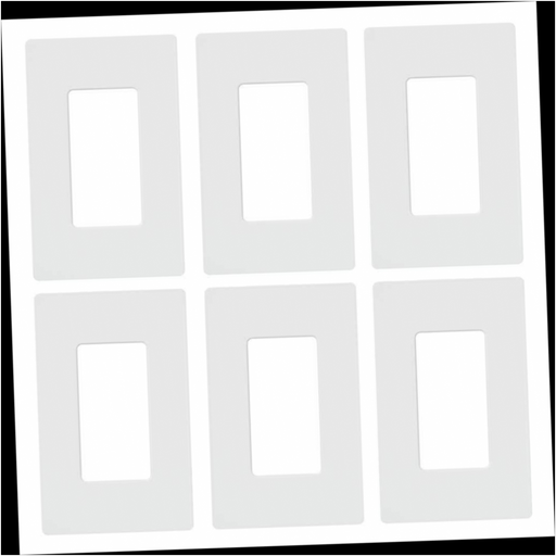 Wall Plate 1 Gang for Decorator/Rocker Switches Gloss White 6-Pack