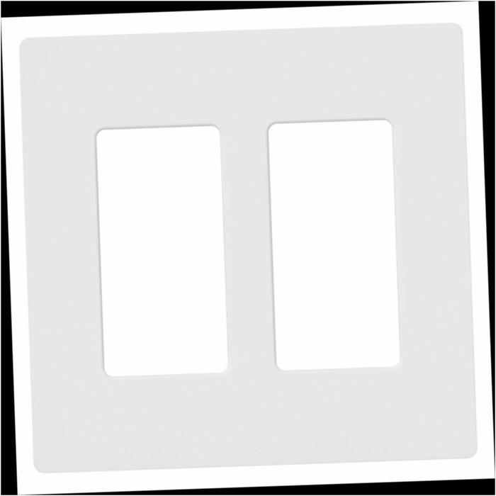 Wall Plate 2 Gang for Decorator/Rocker Switches Gloss White 1-Pack