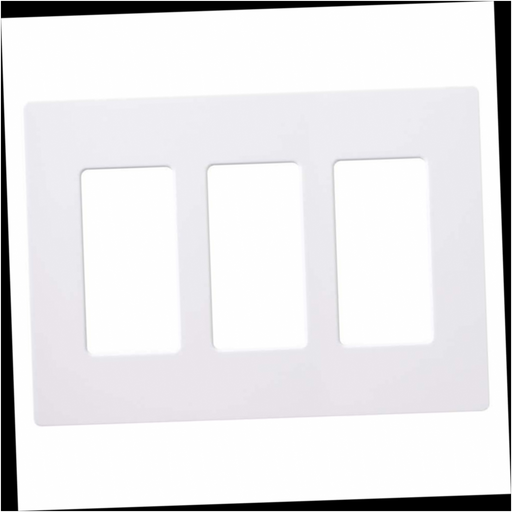 Wall Plate 3 Gang for Decorator/Rocker Switches Gloss White 1-Pack