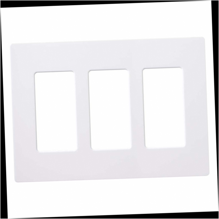 Wall Plate 3 Gang for Decorator/Rocker Switches Gloss White 1-Pack