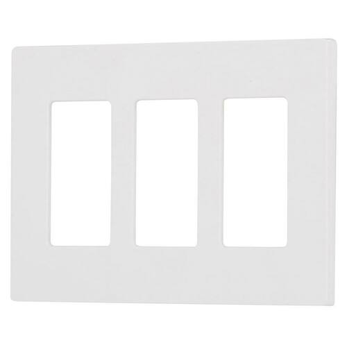 Wall Plate 3 Gang for Decorator/Rocker Switches Gloss White 1-Pack