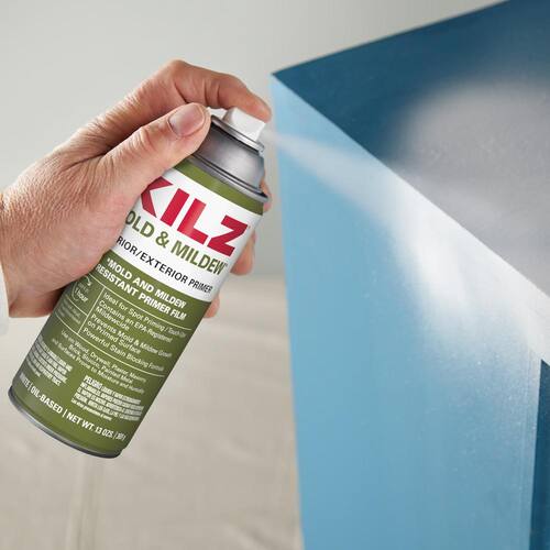 Interior and Exterior Primer, Sealer and Stain-Blocker, Mold & Mildew Oil-Based, White, 13 oz.