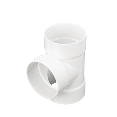 PVC Tee 4 in. x 4 in. x 4 in. Side Inlet PSI-5 Same-Day Delivery