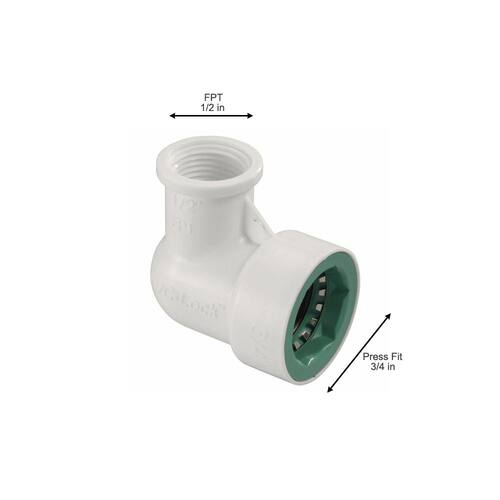 PVC 90-Degree Elbow 3/4 in. x 1/2 in. Underground Use PSI-150 Female 5