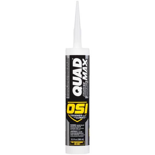 Window Door and Siding Sealant, QUAD Max, White #001, Exterior/Interior, 9.5 fl. oz.