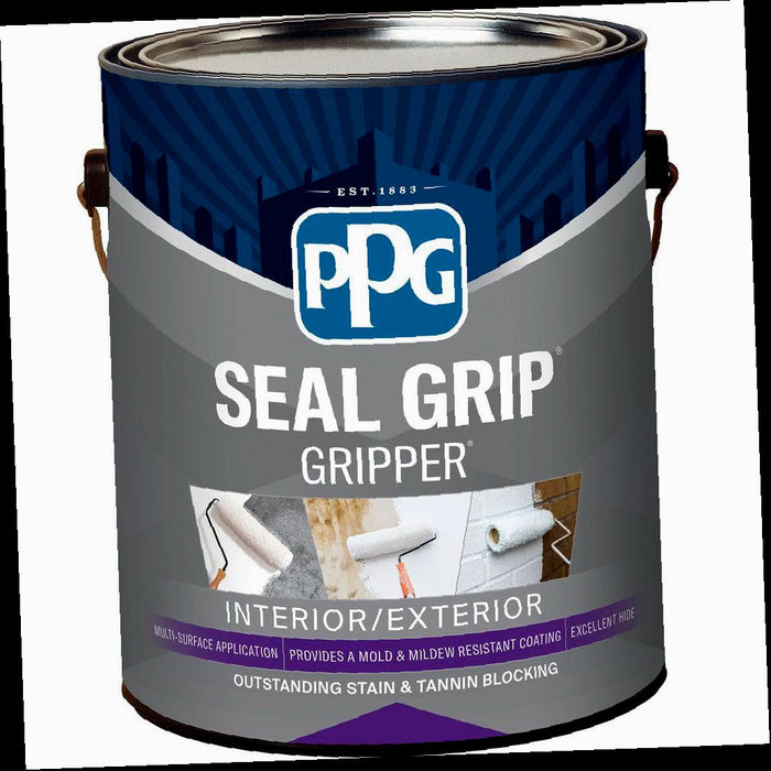 Interior/Exterior Primer Sealer, Acrylic, SEAL GRIP Gripper, White, 1 gal.