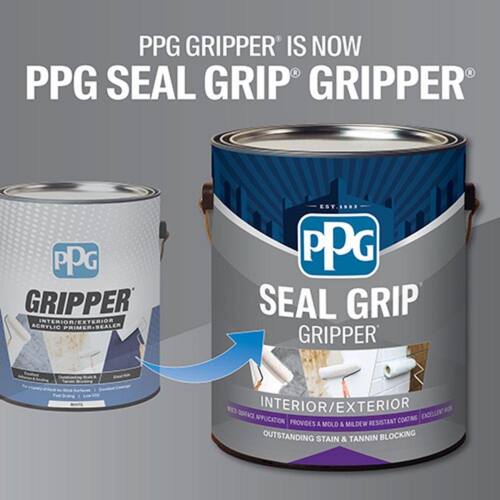 Interior/Exterior Primer Sealer, Acrylic, SEAL GRIP Gripper, White, 1 gal.