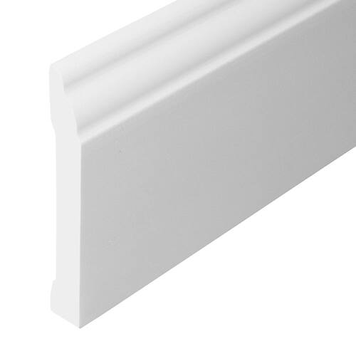 Baseboard Moulding Colonial Finished PVC White 7/16 in. x 3-1/4 in. x 96 in. (1-Piece ??? 8 Total Linear Feet), 8 ft.