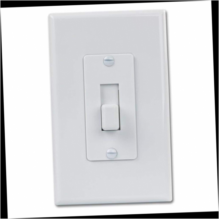 Wall Plate 1-Gang White Toggle Smooth Finish Midway/Maxi Sized Cover-Up Plastic