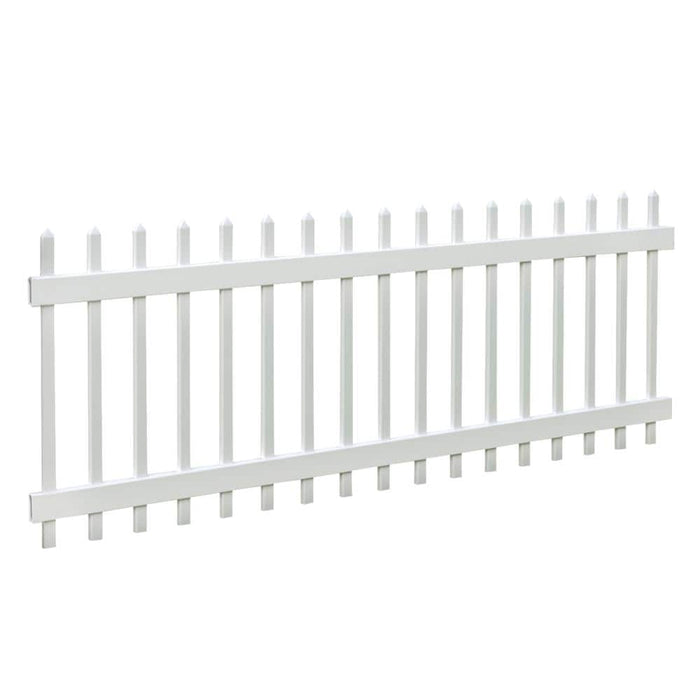 Vinyl Fence Panel 3 ft. x 8 ft.  White Shadowbox 3