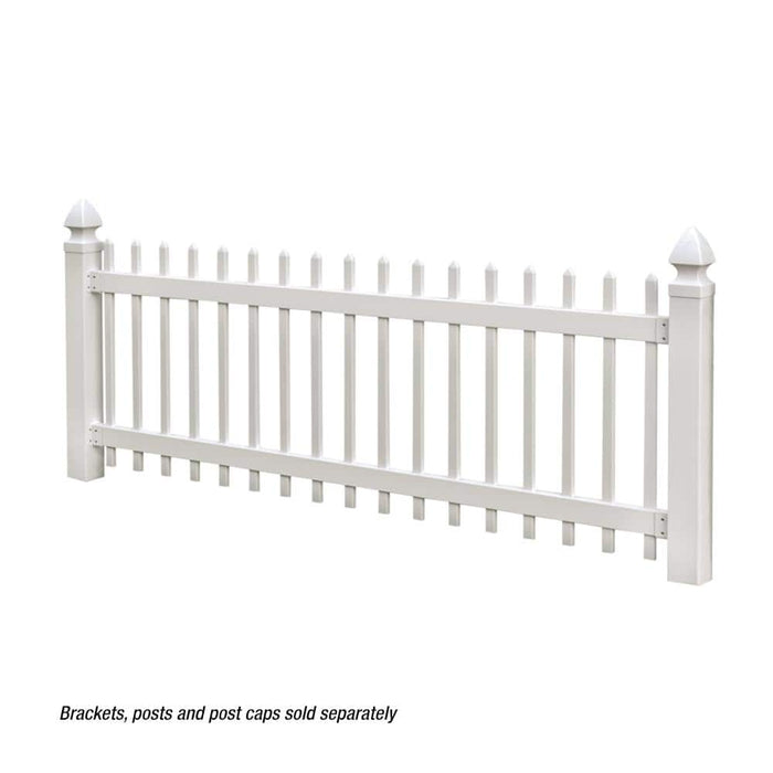 Vinyl Fence Panel 3 ft. x 8 ft.  White Shadowbox 1