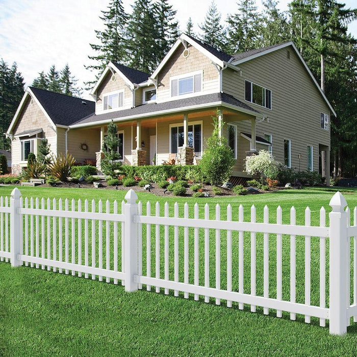 Vinyl Fence Panel 3 ft. x 8 ft.  White Shadowbox 2