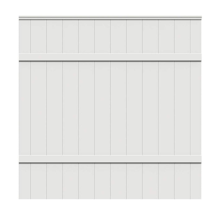 Vinyl Fence Panel 6 ft. x 6 ft.  White Privacy 1