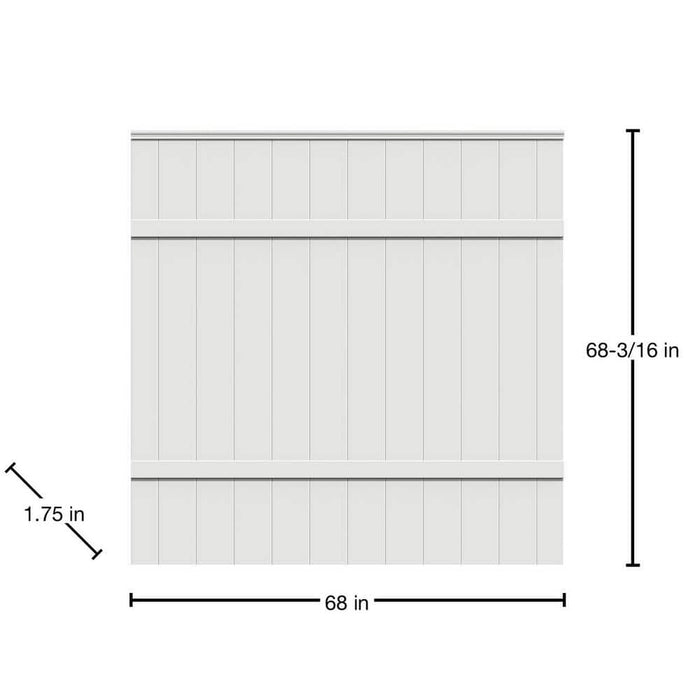 Vinyl Fence Panel 6 ft. x 6 ft.  White Privacy 11