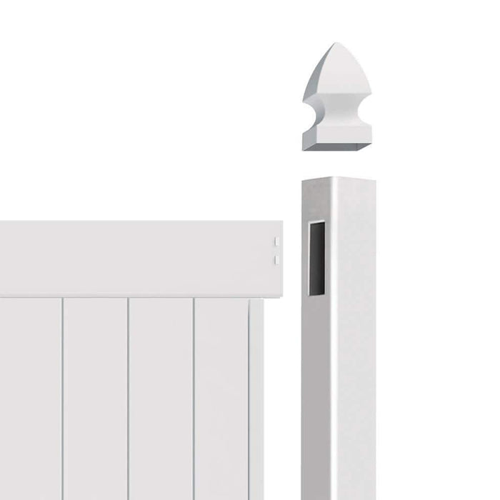 Vinyl Fence Post 5 in. x 5 in. x 9 ft. Square White 3