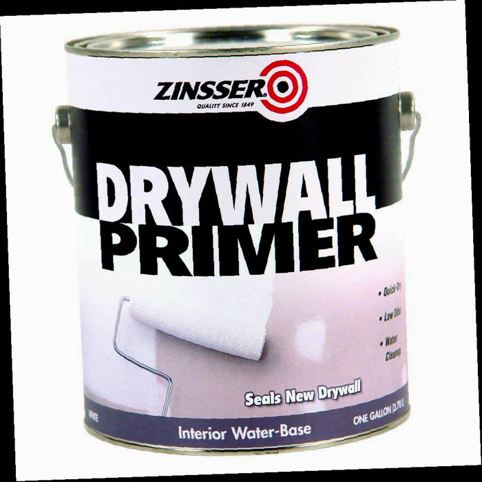 Interior Primer, Water Based, Zinsser, White, 1 Gallon.