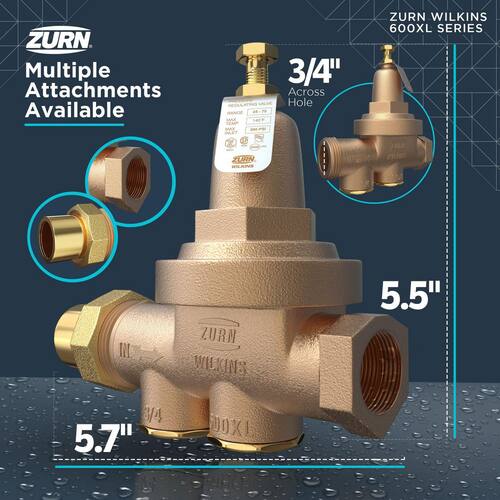 Copper Pressure Regulating 3/4 in. FIP x FIP PSI-300