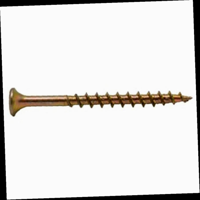 Screw #8 x x 2 in. Torx Drive Head Coarse Thread Gold Construction Wood Screws 1 lbs. (127-Count) Head Bugle
