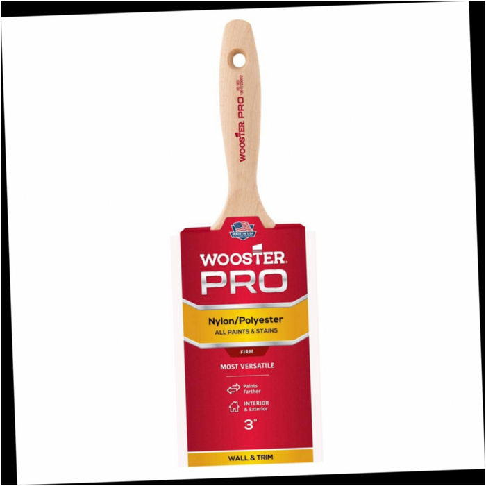 Flat Brush 3 in. Pro Nylon/Polyester