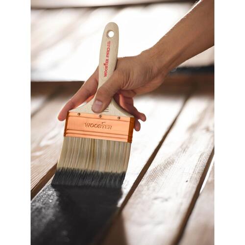 Flat Brush 4 in. Pro Nylon/Polyester